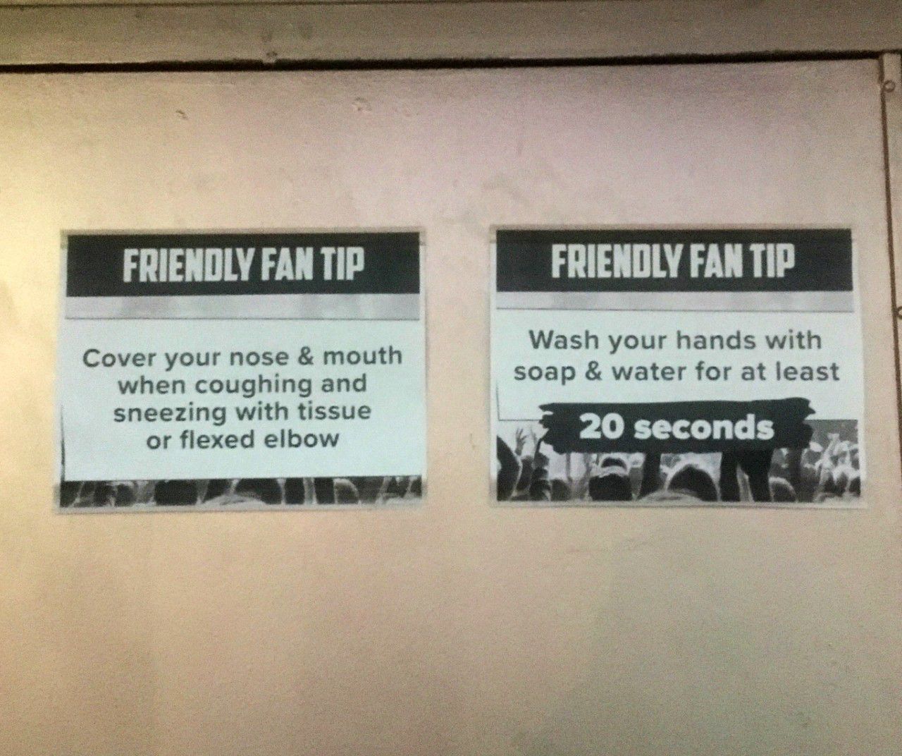 Hygiene tips at The Echo